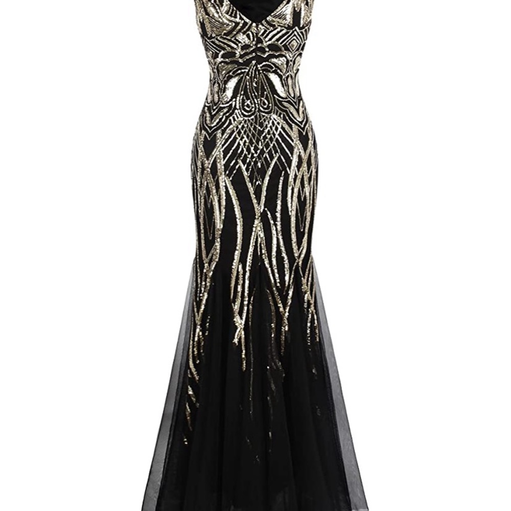 Silver/Black Sequins Dress